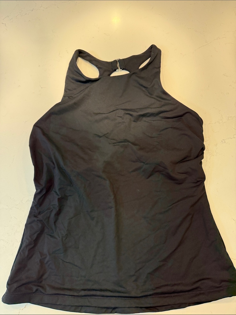 Athleta Black High-Neck Swim Tank